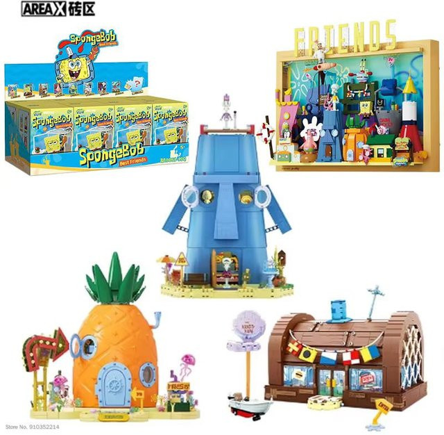 Areax Spongebob Bikini Bottom Baustein-Weltserie Blind Box, ab 8 Jahren - Bild 1