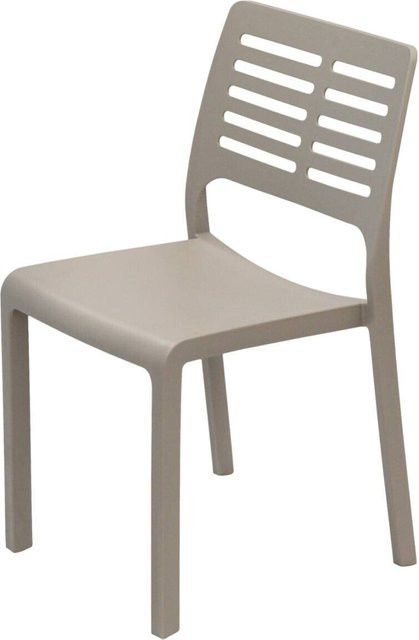 ProGarden Stapelstuhl Mistral aus Kunststoff in Beige Matt - Bild 1