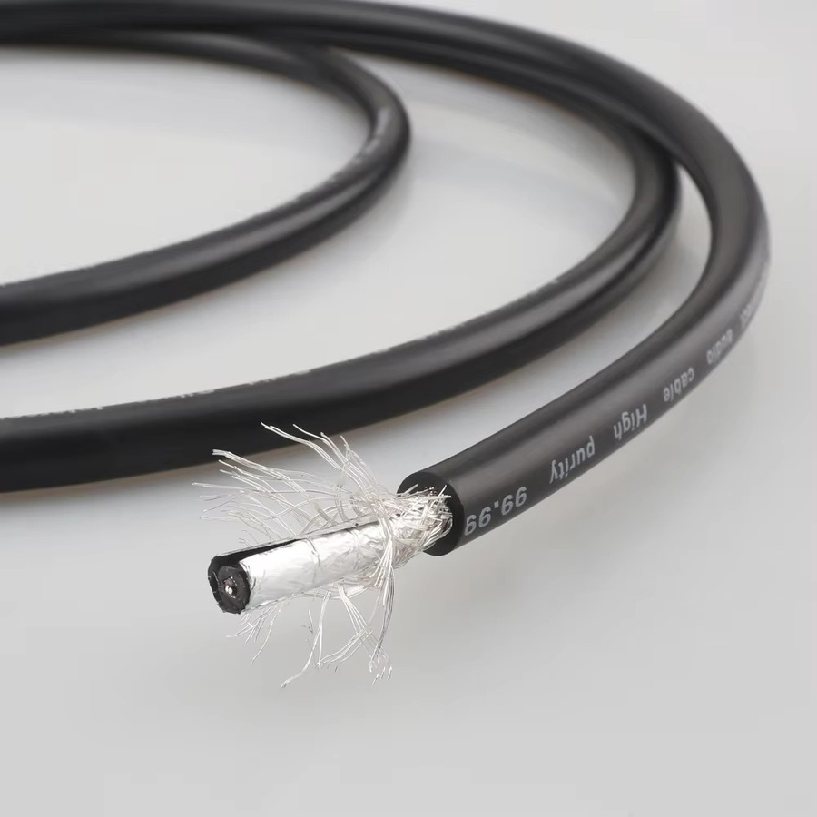 Audiocrast IC25 HiFi-Audiokabel aus reinem Silber in Silber/Schwarz mit RCA und XLR-Balance-Anschluss für High-Fidelity-Sound - Bild 3