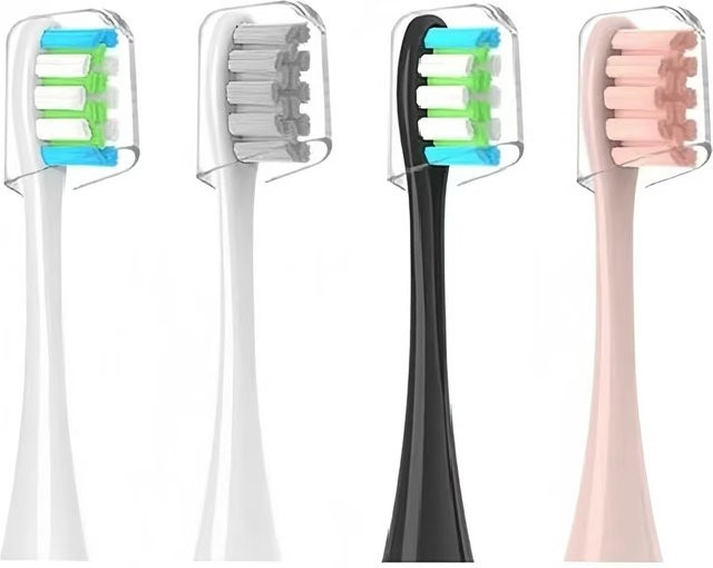 Oclean Ersatzköpfe für elektrische Zahnbürsten, 4 Stück, mit hygienischen Kappen - Bild 1