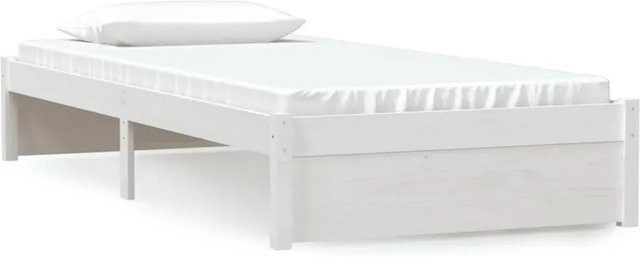 vidaXL Massivholzbett aus Kiefernholz in Weiß für Kinder, B/T: 90 x 200 cm - Bild 1