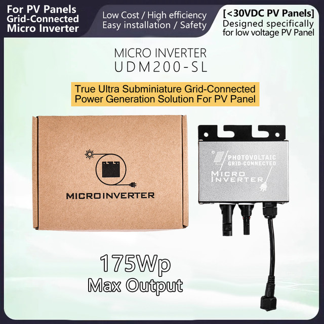 ROEXBY MPPT Micro Grid-Tie Inverter für Balkon Solar Systeme, DC 12-30 V PV / 12-24 V Batterie Eingang, AC 180-256 V Ausgang, 100 W 150 W 200 W - Bild 1
