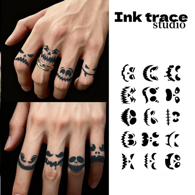Dark Smile Kräuter-Tattoo-Aufkleber, Unisex, wasserfest, semi-permanent - Bild 1