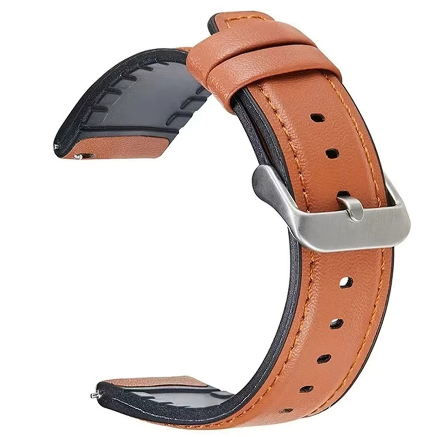 Xiaomi Uhrenarmband Leder-Silikon, brown, Unisex, 22mm - Bild 2