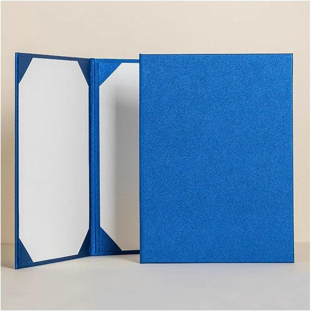 Leere Rede-Mappe für A4 aus Pearl Spezialpapier in Goldfarbe, Hardcover mit Maßen B: 31,3 cm x H: 23 cm - Bild 1