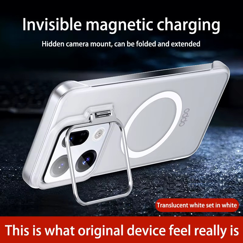 Transparente MagSafe-kompatible Handyhülle für OPPO Find X9 und X9 Pro mit Objektivschutz und integriertem Ständer - Bild 6