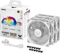 Asus TUF GAMING TR120 ARGB REVERSE 3in1 Gehäuselüfter Weiß B/H/T: 12 x 12 x 2,8 cm - Bild 1