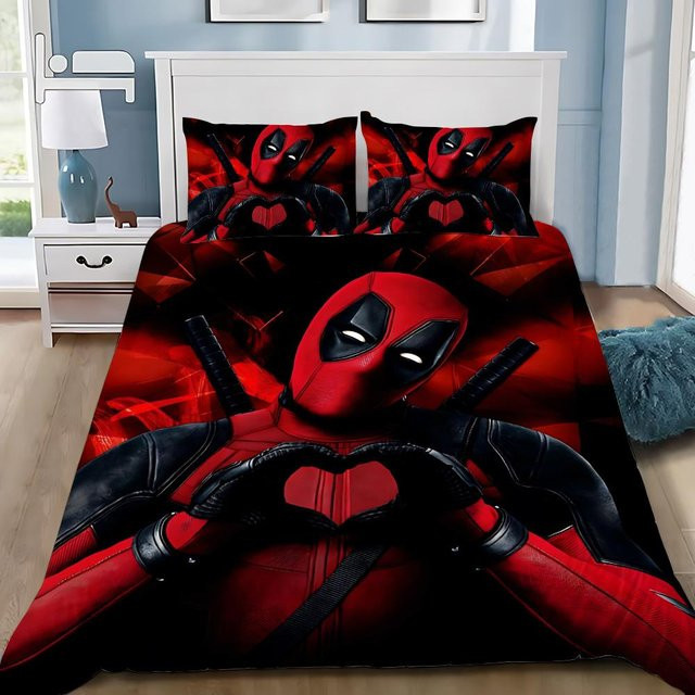 Wolverine Bettwäsche Set mit Bettbezug und Kissenbezug, Farbe Rot, B/H: 180 x 210 cm - Bild 1