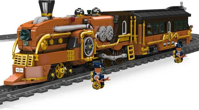 Mould King 12046 Steampunk-Lokomotive, Baustein, APP-Steuerung - Bild 1