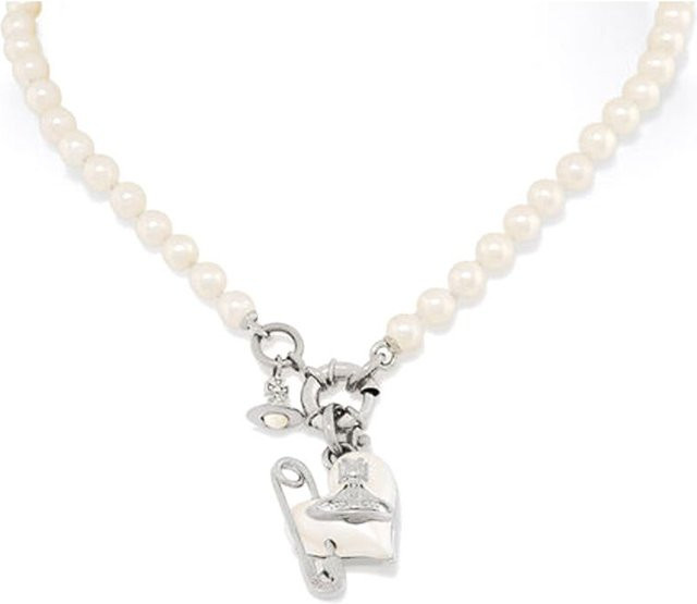 Vivienne Westwood Halskette, Messing, Perle, Weiß, Damen - Bild 1