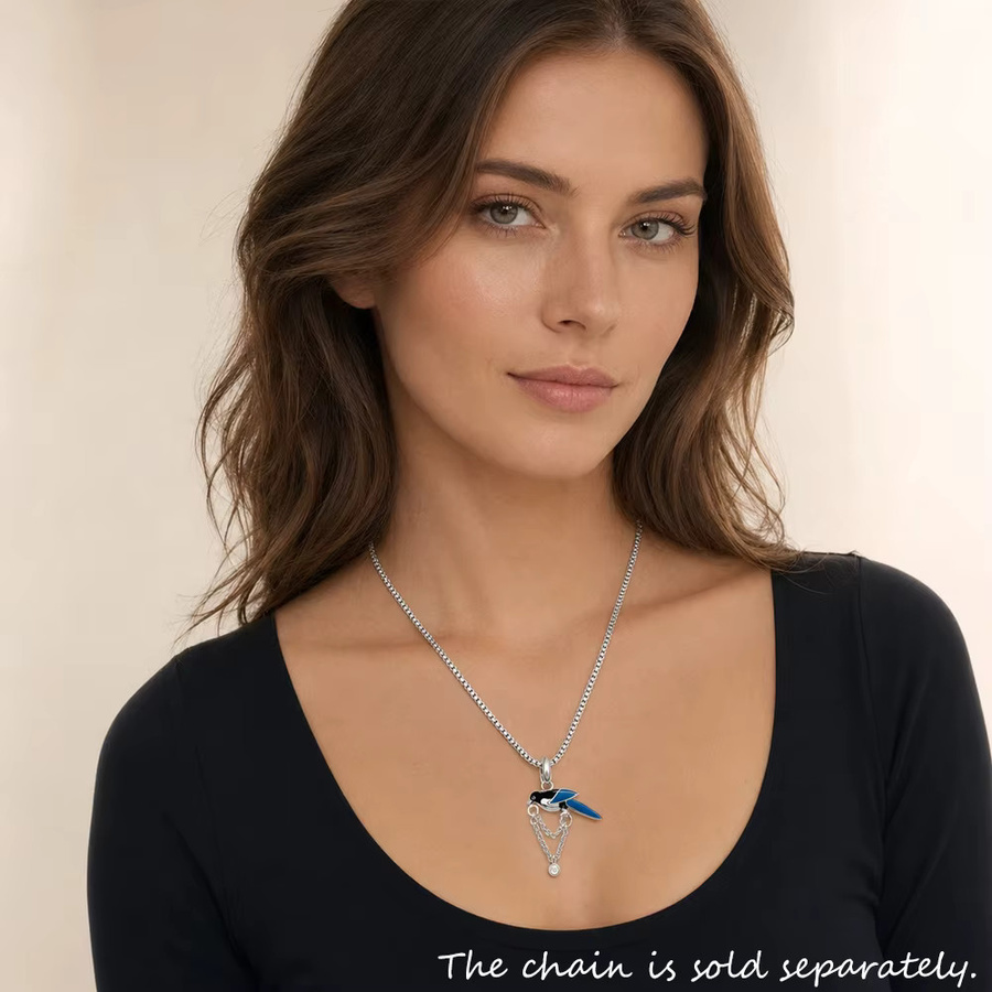 Thaddaeus Elster-Vogel-Charm, 925 Sterlingsilber, Damen - Bild 2