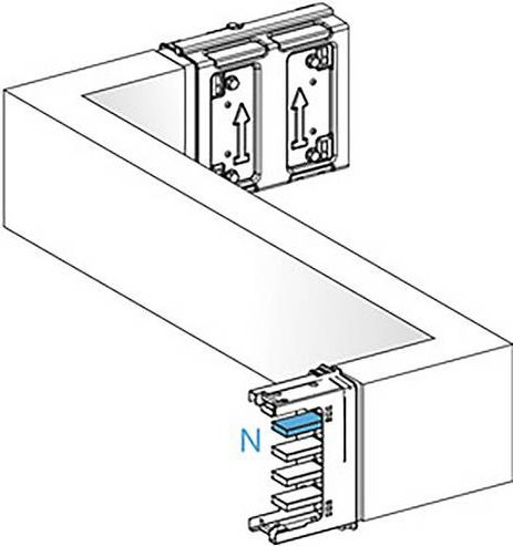 Schneider Electric KSA Z-Element KSA250DZCG41A Kleinverteilerzubehör, 250A, hochkant, links-rechts, weiß - Bild 1