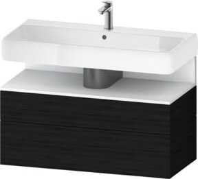 Duravit Waschtischunterschrank Qatego in Weiß Matt mit 1 Schrank und 1 Auszug, B/T/H: 99 x 47 x 59 cm - Bild 1
