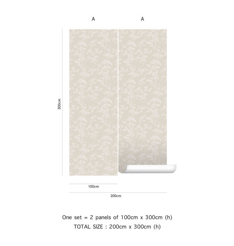Tenue de Ville Wandtapete Ylang Ylang in Beige mit floralem und botanischem Design - Bild 2