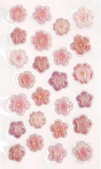 Rico Design Paper Poetry Gelsticker Kirschblüten in Rosatönen - Bild 1