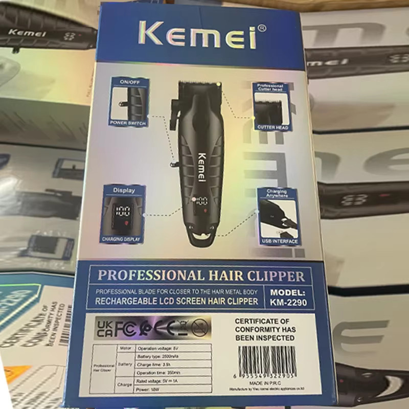 Kemei Akku-Haarschneider Set, Herren, Schwarz - Bild 5