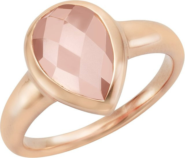 Jamelli Ring 925 Silber, rosé-vergoldet, Rosenquarz, Damen - Bild 1
