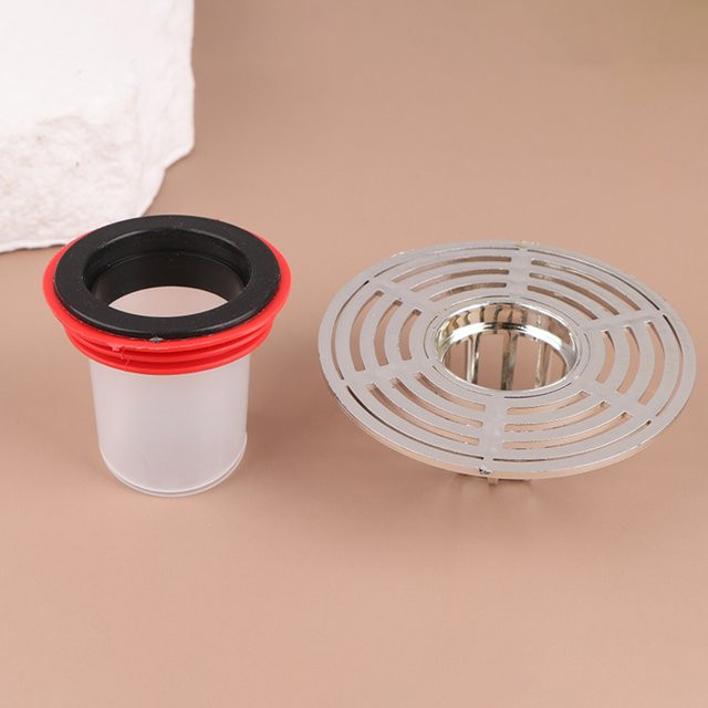 Gmarty Bodenablaufkern selbstschließend mit Haarfilter und Insektenschutz, abnehmbare Duschablaufabdeckung zur Geruchsprävention - Bild 1