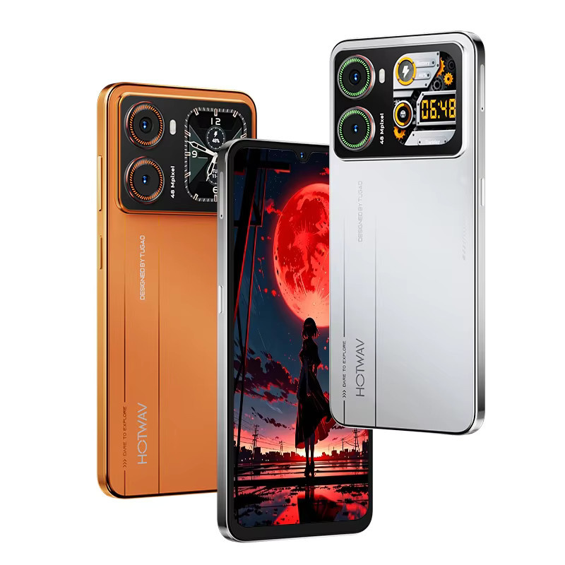 HOTWAV X100 GT Android 16 Smartphone mit 6,9 Zoll 120Hz Display, 48MP Kamera, 5160mAh Akku, 8GB RAM und 256GB Speicher, Schwarz/Mehrfarbig - Bild 1