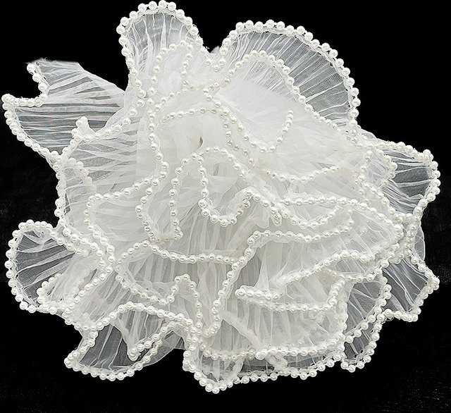 homearound Wellengarn Plissee Mesh Spitze für Blumenstrauß-Verpackung und Dekoration, Breite: 28 cm, 4 Yards pro Beutel - Bild 1