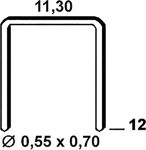Alsafix Tackerklammern Type 53 verzinkt in Silber mit 12 mm Länge und 11,3 mm Rückenbreite - Bild 1
