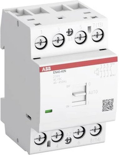 ABB EN40-40N-01 Installationsschütz mit 4 Schließern, 220 V / 400 V, Weiß - Bild 1
