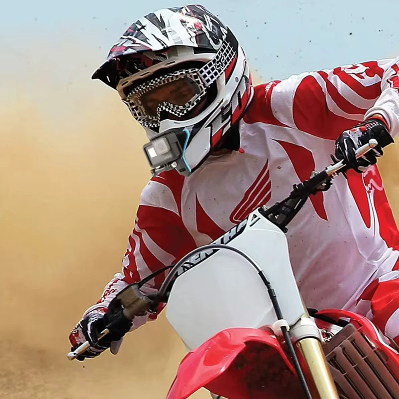 Motorrad Helm Kinnhalterung für GoPro Hero 12 11 10 9 8 sowie DJI Insta360 und Yi Action Kamera in Schwarz - Bild 6
