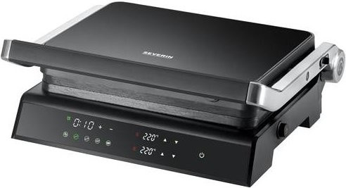 Severin SEVINI Comfort KG 2399 Kontaktgrill in Schwarz/Silber mit Timer und herausnehmbaren Platten - Bild 3