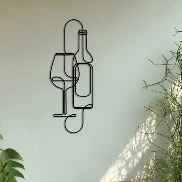 ModBar Weinregal aus Metall zur Wandmontage in Schwarz Matt - Bild 1
