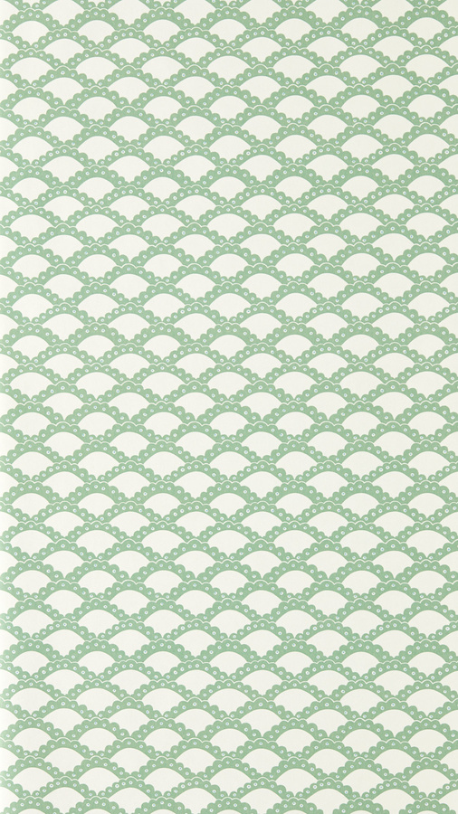 Scion Tapete Scallop Frill in Jade Green mit geometrischem Abstract-Muster - Bild 1