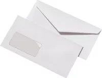 MAILmedia Briefumschläge DIN lang mit Fenster, weiß, gummiert, Papier - Bild 1
