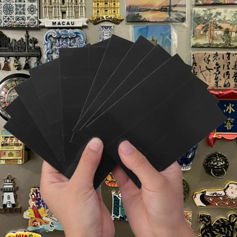 Selbstklebende quadratische Magnetfolie in Schwarz, 50 Stück, flexible Magnetaufkleber für DIY-Bastelarbeiten und Kühlschrank-Dekoration - Bild 3
