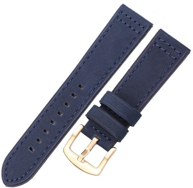Allbestart Uhrenarmband Leder, Schwarz, Unisex, 18 mm - Bild 1