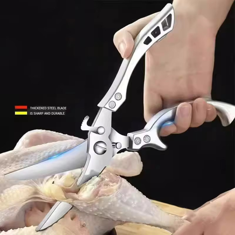 WXCOO 1-9-teiliges Küchenmesser-Set mit Santoku-Messer, Fleischbeil, professionellem Ausbeinmesser und Hühnerknochenschere inklusive Aufbewahrungsbox - Bild 2