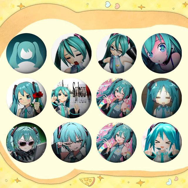 Kayou Brosche Metall-Emblem, Hatsune Miku - Bild 1