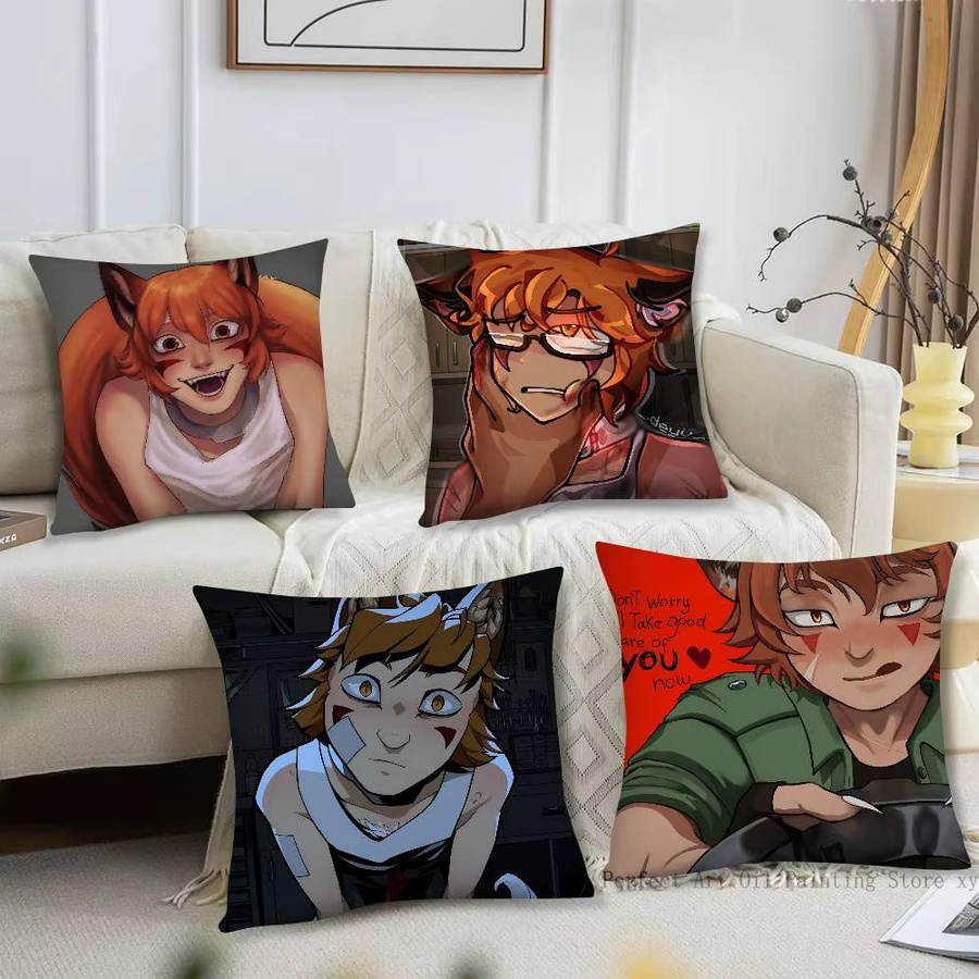 Quadratischer Anime-Kissenbezug B-Boyfriend To Death von bilibili, mehrfarbig, Breite: 40 cm, Breite: 40 cm - Bild 2