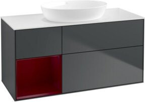 V&B Waschtischunterschrank Finion in Mattblau lackiert, Breite: 120 cm, Tiefe: 50,1 cm, Höhe: 50,1 cm - Bild 1
