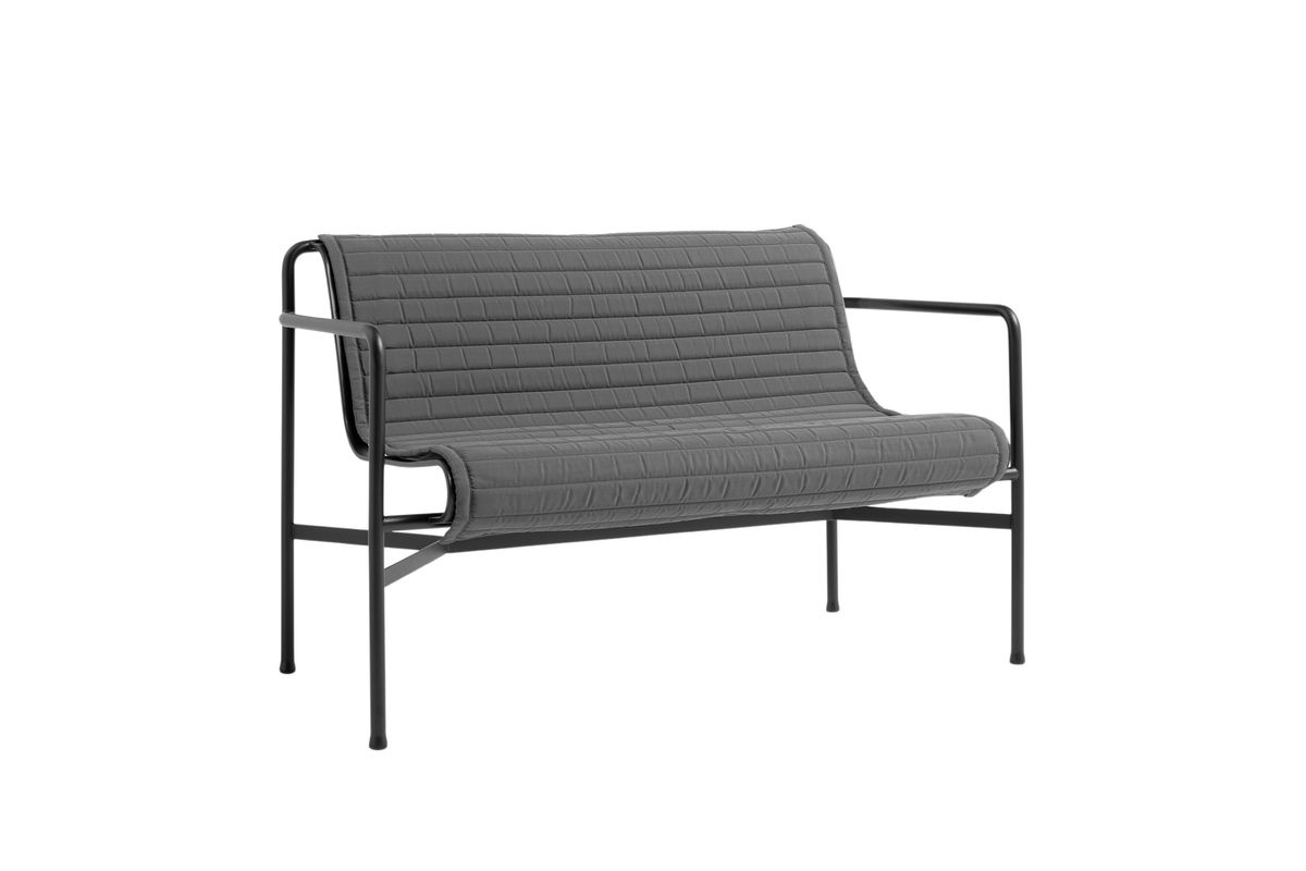 HAY Sitzauflage für Palissade Dining Bench aus Olefin in Schwarz, wetterfest und wasserabweisend - Bild 2