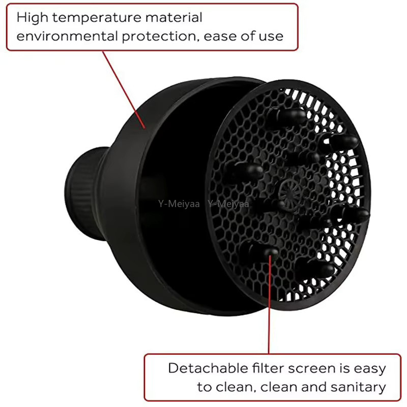 Universeller Silikon-Haartrockner-Diffusor, verstellbar und faltbar - Bild 5