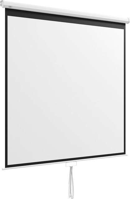 HOMCOM Beamer Leinwand 99 Zoll in Weiß für Heimkino und Büro, 1:1 HD 4K Projektionsleinwand, B/H: 178 x 178 cm - Bild 1