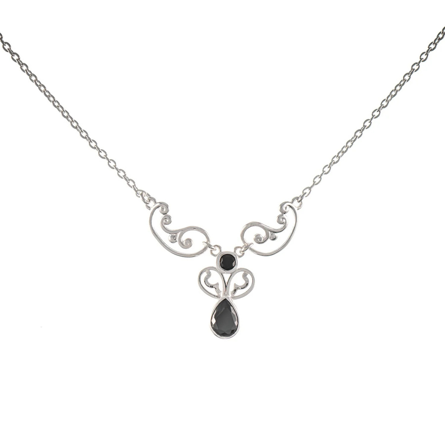 Collier 925 Silber, Zirkonia, Unisex - Bild 1
