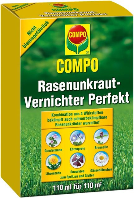 Compo Rasenunkraut-Vernichter zur Bekämpfung von Unkraut im Rasen, 110 ml - Bild 1