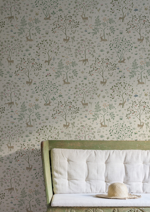 Lewis & Wood Tapete Voysey Park Verdure mit floralem Art Nouveau Design - Bild 1