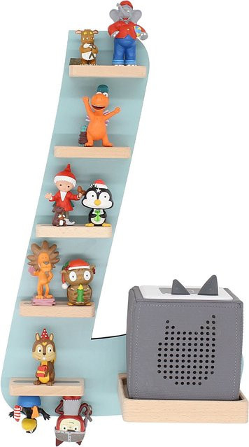 BOARTI Kinderregal Buchstabe L aus Holz als Wandregal für Toniebox und Figuren mit Magneteinsätzen, H x B x T: 47 x 32 x 19 cm - Bild 1