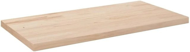 vidaXL Tischplatte aus Massivholz Kiefer in Natur, rechteckig, B/T/H: 80 x 40 x 2,5 cm - Bild 1