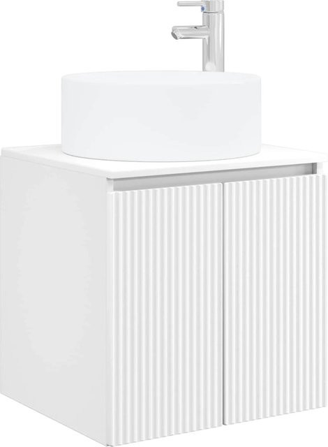 vidaXL Wandmontiertes Waschbecken-Vanity in Weiß mit Schrank für das Badezimmer B/T/H: 49,5 x 44,5 x 65,5 cm - Bild 1