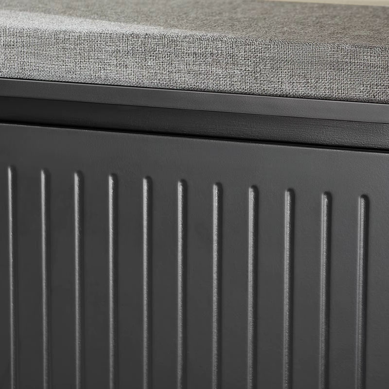 SoBuy Schuhbank mit 1 Tür und Sitzkissen in Schwarz, B/T/H: 80 x 26 x 45 cm - Bild 4