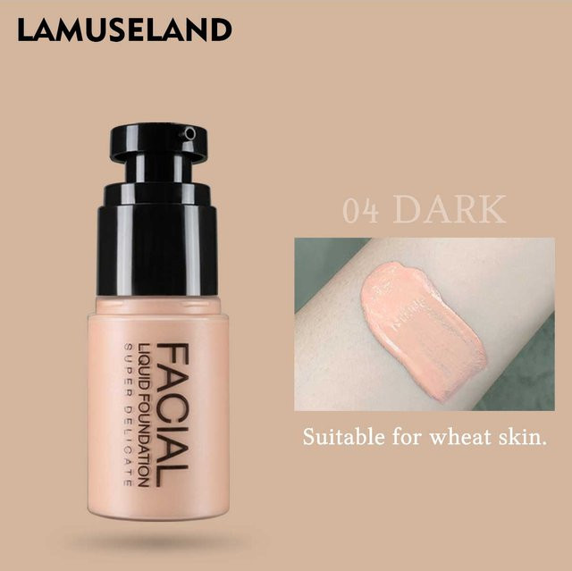 LAMUSELAND Face Velvet Liquid Foundation, 04 Dark, Matt, Unisex - Bild 1