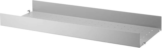 String Furniture Regalboden aus Metall in Grau mit hoher Kante, B: 78 cm, T: 30 cm - Bild 1