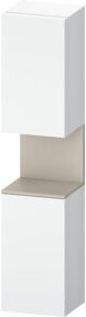 Duravit Hochschrank Qatego in Weiß Matt mit LED-Beleuchtung und offenen Regalfächern, B: 40 cm, T: 36 cm, H: 176 cm - Bild 1